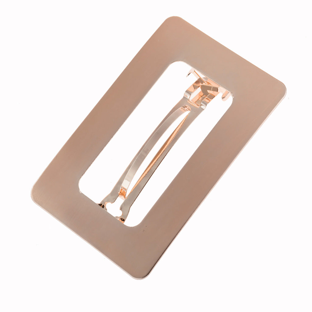 HKM-929235 Geometric Metal Square Hair Clip for Women and Girls