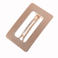 HKM-929235 Geometric Metal Square Hair Clip for Women and Girls