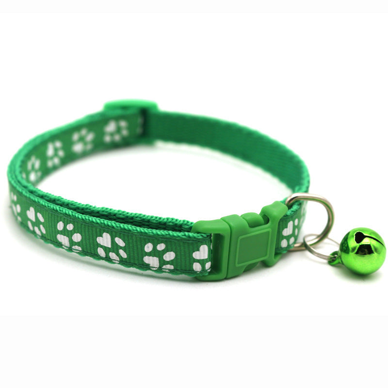 HKM-425171 Sapphire Blue and Colorful Cat and Dog Collars with Bells and Name Pendants