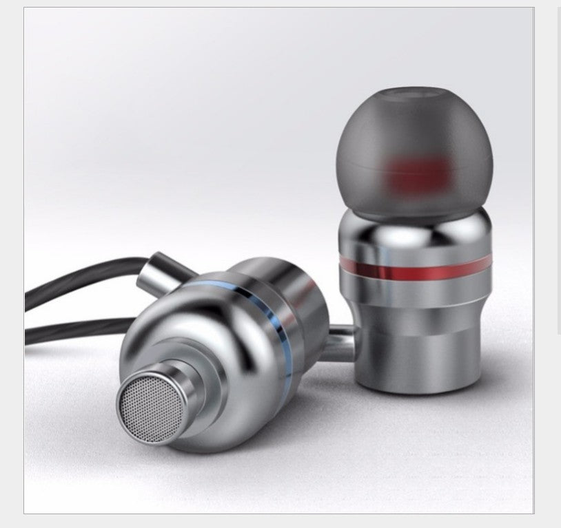 KTX-661395 In-Ear Subwoofer Headphones with Wheat Line - Model FM-036, Wired, 120 cm Length, Available in Silver, Light Purple, Gold, Red