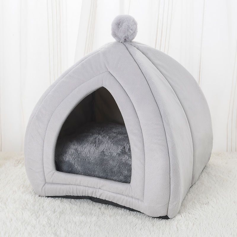 HKM-234771 Cozy Washable Cat Bed & Dog Tent with Soft Cushion for Small Pets - Multiple Sizes Available