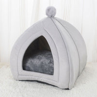 HKM-234771 Cozy Washable Cat Bed & Dog Tent with Soft Cushion for Small Pets - Multiple Sizes Available