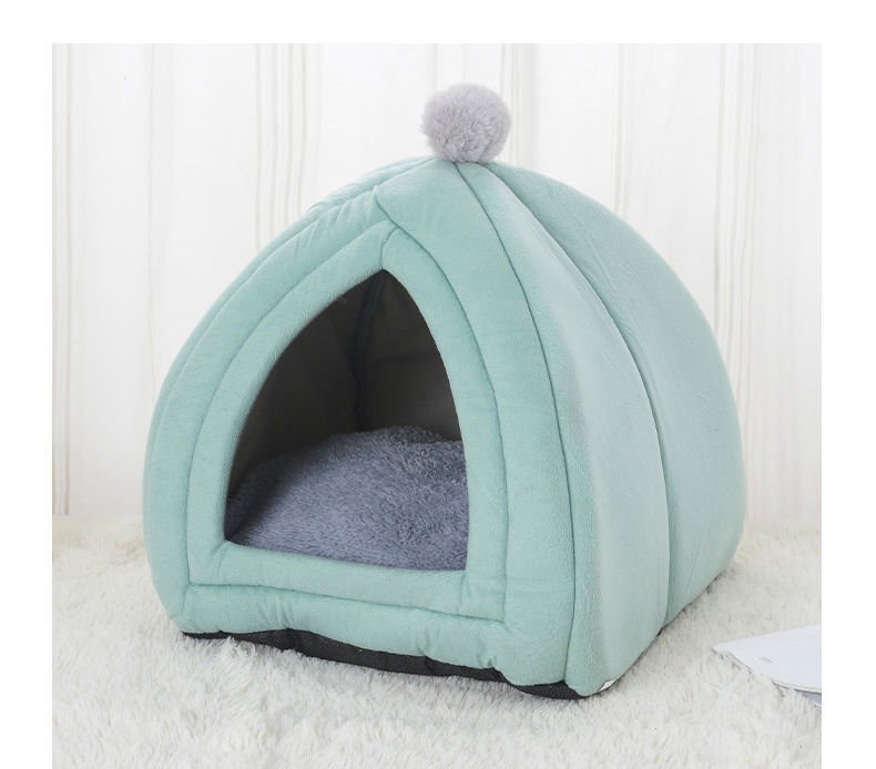 HKM-234771 Cozy Washable Cat Bed & Dog Tent with Soft Cushion for Small Pets - Multiple Sizes Available