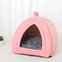 HKM-234771 Cozy Washable Cat Bed & Dog Tent with Soft Cushion for Small Pets - Multiple Sizes Available