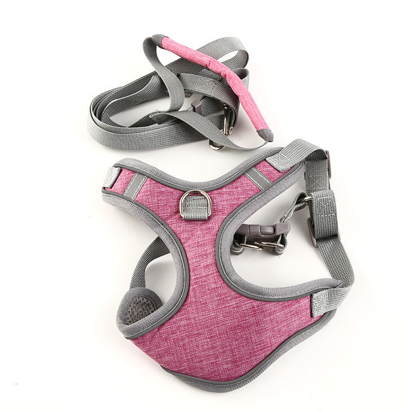 HKM-442451 Adjustable Vest-Style Leash for Cats and Dogs in Various Colors and Sizes