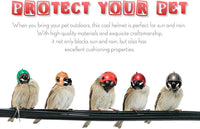 HKM-341523 Adjustable Pet Helmet for Small Birds and Chickens ¨C Protective Headwear for Sunny and Rainy Days