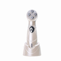 HKM-381075 V-Face Color Photoelectric Beauty Instrument - RF Electronic Device for Facial Contouring and Skincare, White, 147*39*43mm, Includes Goggles and Adapter