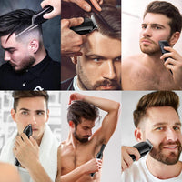 HKM-855123 Electric Hair Clipper and Shaver with USB Charging and Push Button Control