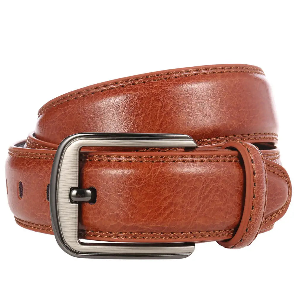 HKM-245843 Luxury Leather Belts for Men - Adjustable Strap with Classic Design
