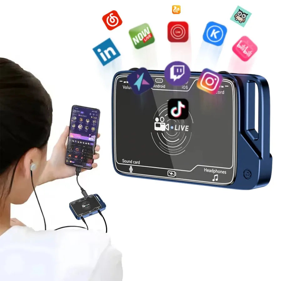 KTX-457299 3D Stereo Live Streaming Converter for iPhone and Android with Charging Capability