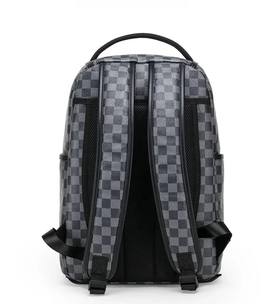 KTX-069843 Sprayground Backpack Large Capacity Waterproof PU Polyester Shark Design Laptop Black Backpack for School and Travel