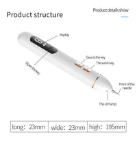 HKM-788435 LCD Nevus Pen - Dual-Use Freckle Removal Device with 5 Power Settings
