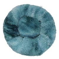 HKM-003091 Cozy Tie-Dye Plush Cat Nest for Winter Comfort - Available in Multiple Sizes