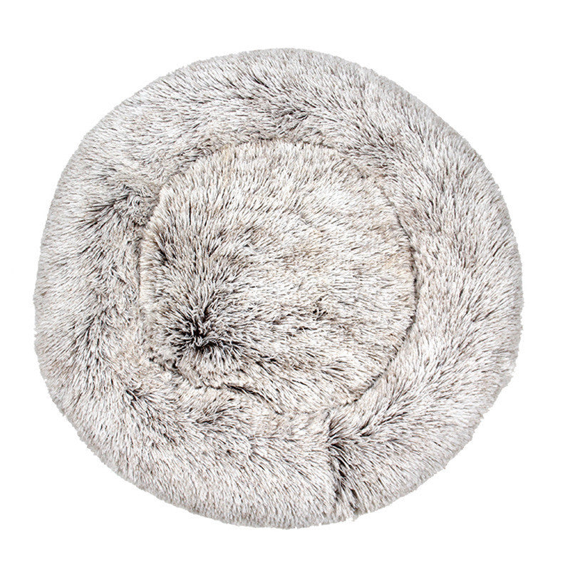 HKM-003091 Cozy Tie-Dye Plush Cat Nest for Winter Comfort - Available in Multiple Sizes