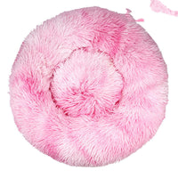 HKM-003091 Cozy Tie-Dye Plush Cat Nest for Winter Comfort - Available in Multiple Sizes