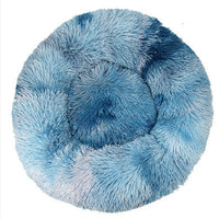 HKM-003091 Cozy Tie-Dye Plush Cat Nest for Winter Comfort - Available in Multiple Sizes
