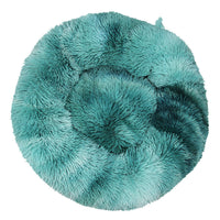 HKM-003091 Cozy Tie-Dye Plush Cat Nest for Winter Comfort - Available in Multiple Sizes