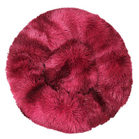 HKM-003091 Cozy Tie-Dye Plush Cat Nest for Winter Comfort - Available in Multiple Sizes