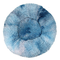 HKM-003091 Cozy Tie-Dye Plush Cat Nest for Winter Comfort - Available in Multiple Sizes
