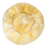 HKM-003091 Cozy Tie-Dye Plush Cat Nest for Winter Comfort - Available in Multiple Sizes
