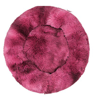 HKM-003091 Cozy Tie-Dye Plush Cat Nest for Winter Comfort - Available in Multiple Sizes