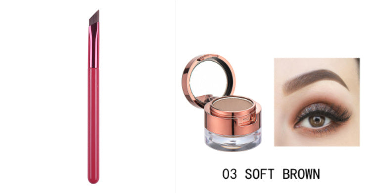 HKM-764883 Double Layer Waterproof Eyebrow Powder Set - 6 Multicolor Options for Perfect Modification