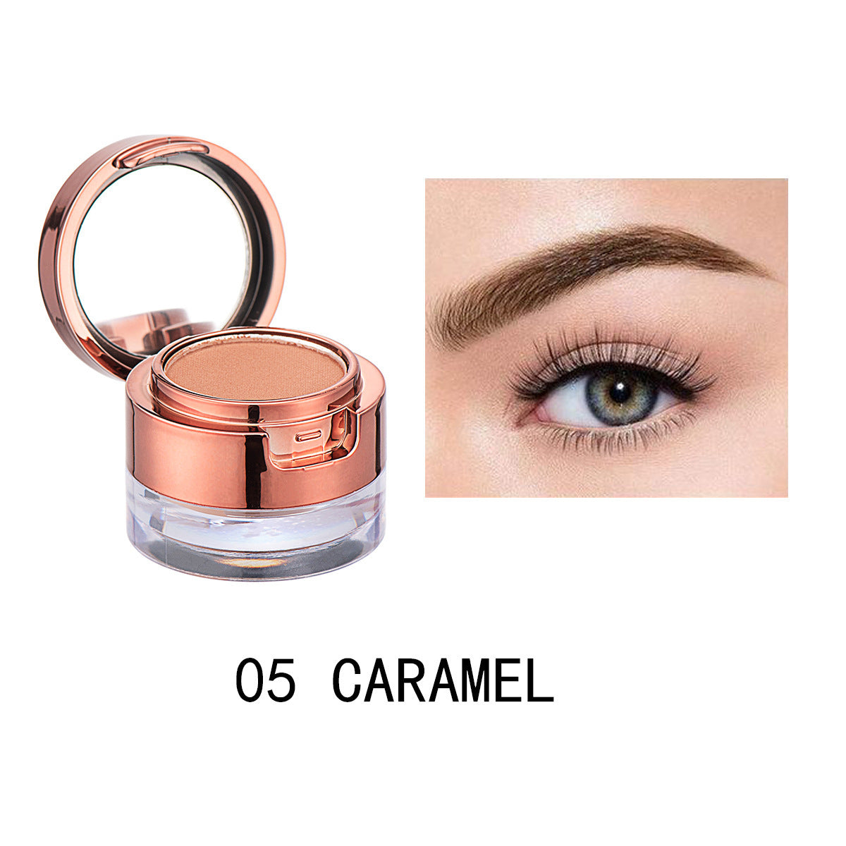 HKM-764883 Double Layer Waterproof Eyebrow Powder Set - 6 Multicolor Options for Perfect Modification
