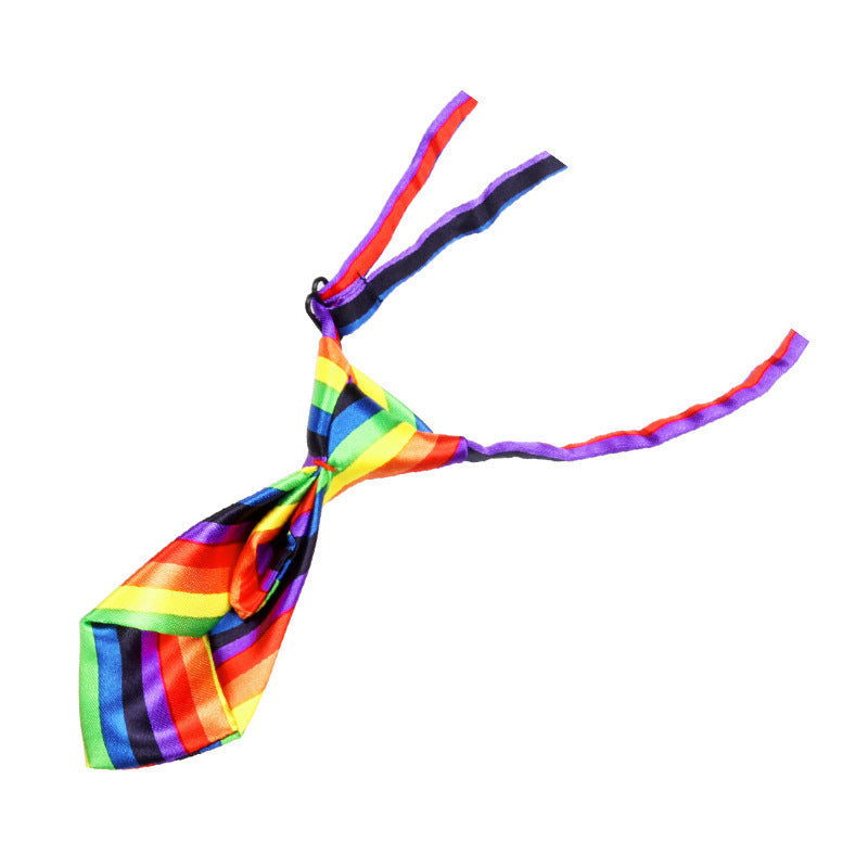 HKM-582099 Nylon Pet Bow Tie - Solid Decor Style, 10.5 x 5 cm, Ideal for Pets and Children