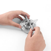 HKM-059923 Compact Outdoor Stainless Steel Alcohol Stove for Lightweight Camping and Hiking