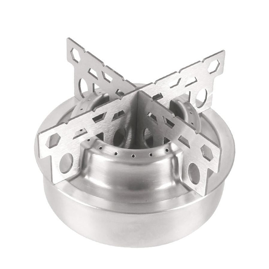 HKM-059923 Compact Outdoor Stainless Steel Alcohol Stove for Lightweight Camping and Hiking