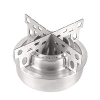 HKM-059923 Compact Outdoor Stainless Steel Alcohol Stove for Lightweight Camping and Hiking