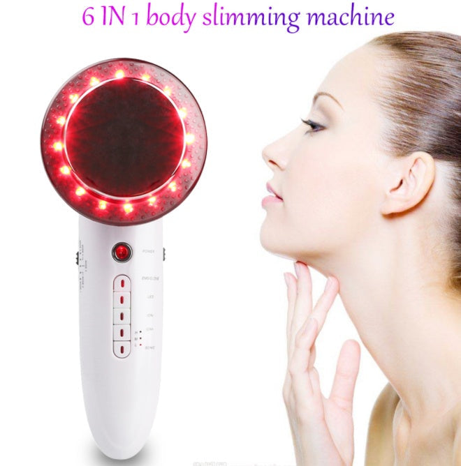 HKM-903059 6-in-1 Ultrasonic EMS LED Cavitation and Galvanic Therapy Device for Body Slimming and Skin Renewal