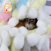 HKM-721683 Cozy Cotton Nest for Small Pets - Round and Square Options Ideal for Hamsters, Squirrels, Chinchillas, and Rabbits
