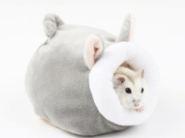 HKM-721683 Cozy Cotton Nest for Small Pets - Round and Square Options Ideal for Hamsters, Squirrels, Chinchillas, and Rabbits