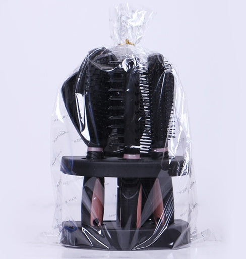 HKM-200595 5-Piece Anti-Static Hair Comb Set with Massage Features and Mirror