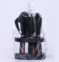 HKM-200595 5-Piece Anti-Static Hair Comb Set with Massage Features and Mirror