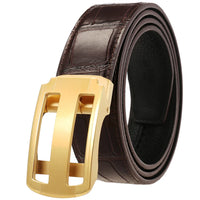HKM-620947 Men's Stainless Steel Buckle Business Belt - Model LY36-61461-8
