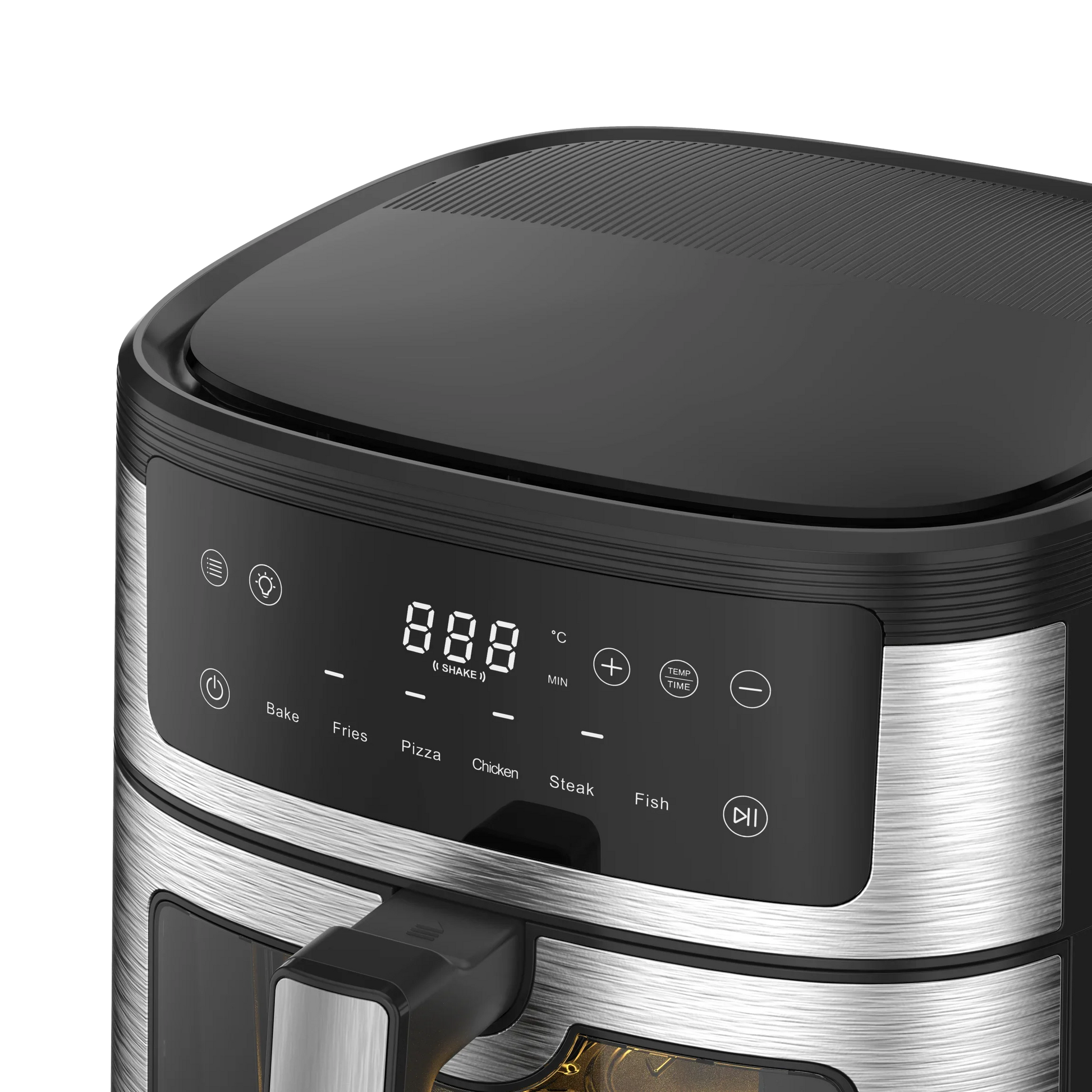 KTX-958547 Stainless Steel 6L Electric Air Fryer with Digital Display and Viewing Window for Versatile Cooking