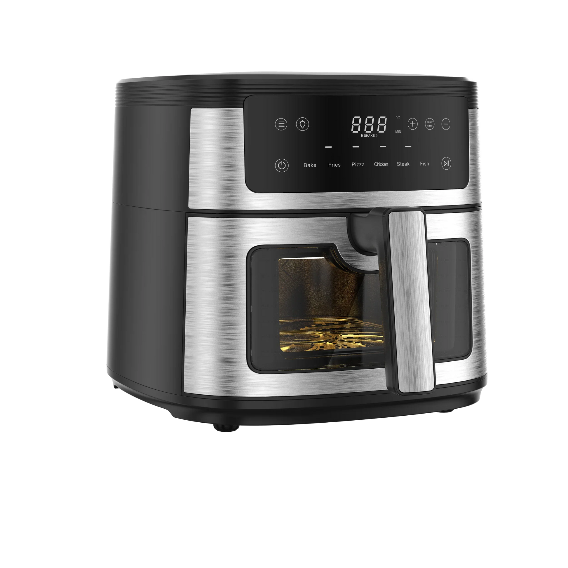 KTX-958547 Stainless Steel 6L Electric Air Fryer with Digital Display and Viewing Window for Versatile Cooking