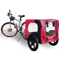HKM-071251 Foldable Dog Bicycle Trailer with Safety Leash and Weather-Resistant Canopy for Small and Large Dogs