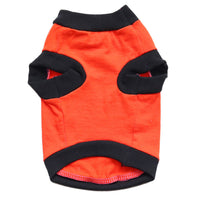 HKM-532051 Cotton Small Dog Vest for All Breeds - Stylish Leisure Wear in Orange and Rose Red