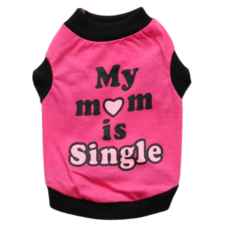 HKM-532051 Cotton Small Dog Vest for All Breeds - Stylish Leisure Wear in Orange and Rose Red