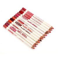 HKM-415955 12-Color Waterproof Lip Liner Set - Silky Formula for Precise Application