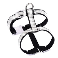 HKM-602003 Rhinestone Cat Anti-Strike Strap - Adjustable Polyester Harness in Multiple Colors