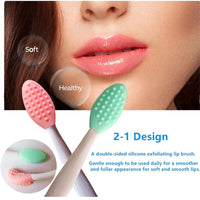 HKM-884435 Dual-Sided Silicone Lip and Nose Exfoliating Brush for Gentle Cleansing and Dead Skin Removal