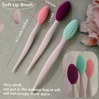 HKM-884435 Dual-Sided Silicone Lip and Nose Exfoliating Brush for Gentle Cleansing and Dead Skin Removal