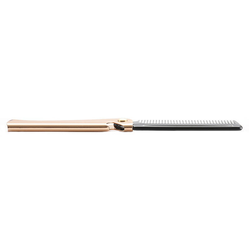HKM-347475 Folding Portable Pocket Stainless Steel Hair and Beard Comb