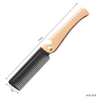HKM-347475 Folding Portable Pocket Stainless Steel Hair and Beard Comb