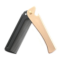 HKM-347475 Folding Portable Pocket Stainless Steel Hair and Beard Comb
