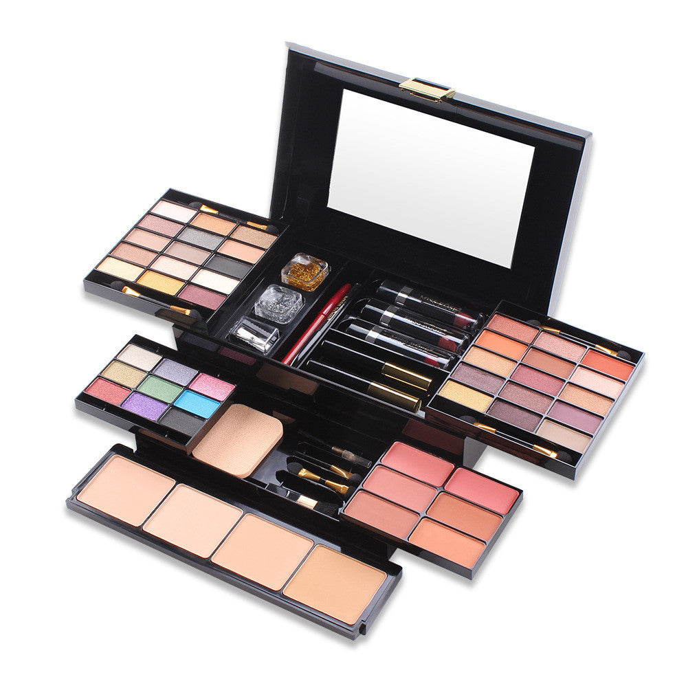 HKM-057491 Multicolor Makeup Artist Cosmetic Box with Over Eight Eyeshadow Colors - Model 7007-006Y/N